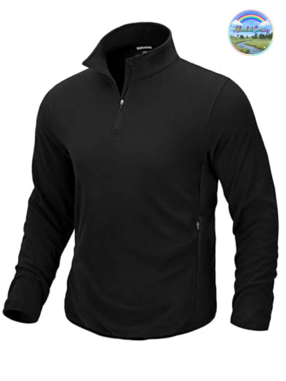 Men's Quarter Zip Fleece Pullover Sweater with Zipper Pockets